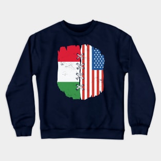 Proud Italian American Heritage // Italy & USA Flag Crewneck Sweatshirt